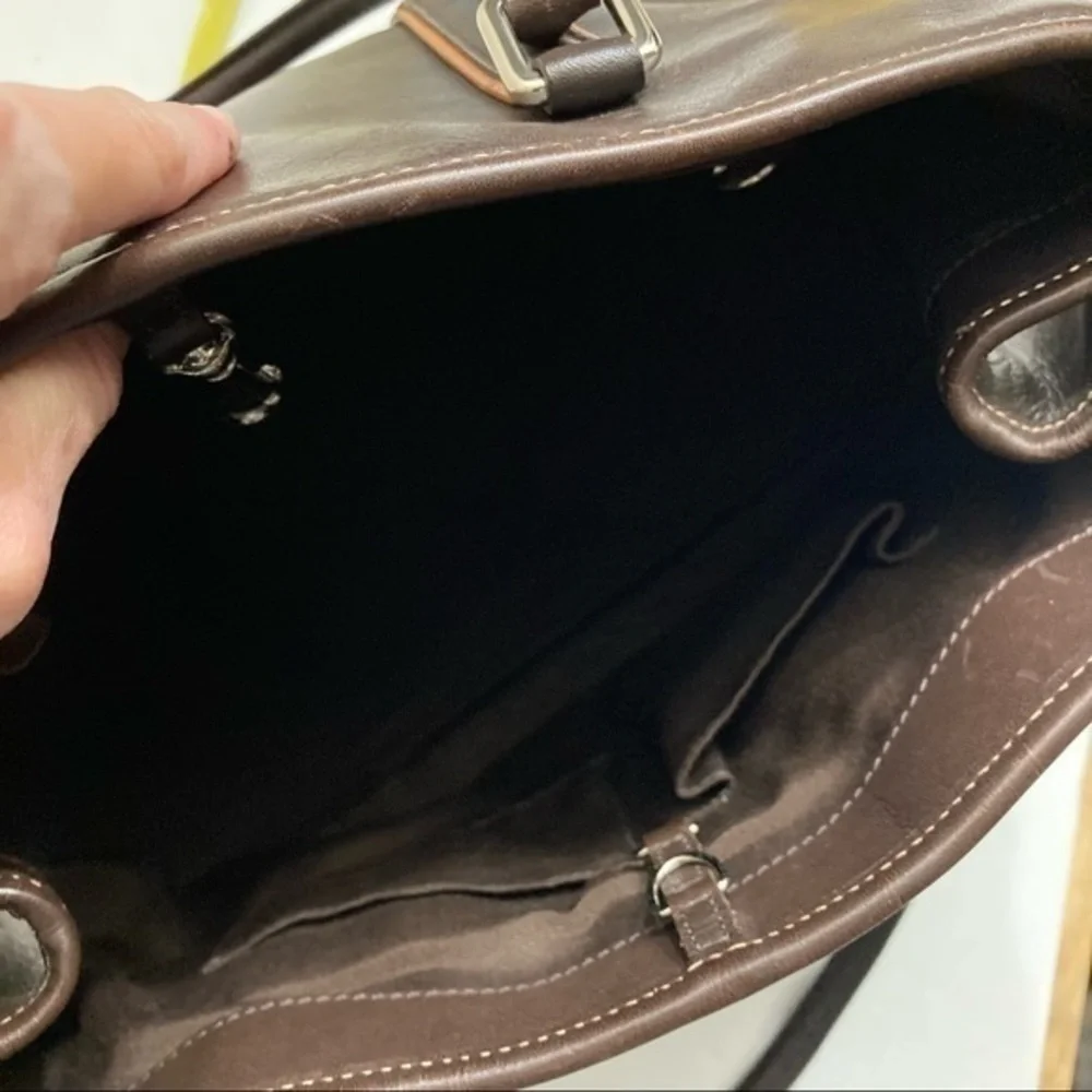 Coach vintage y2k Hamptons 7585 brown leather tote bag